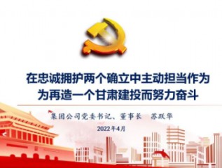【集團要聞】在忠誠擁護兩個(gè)確立中主動(dòng)擔當作為